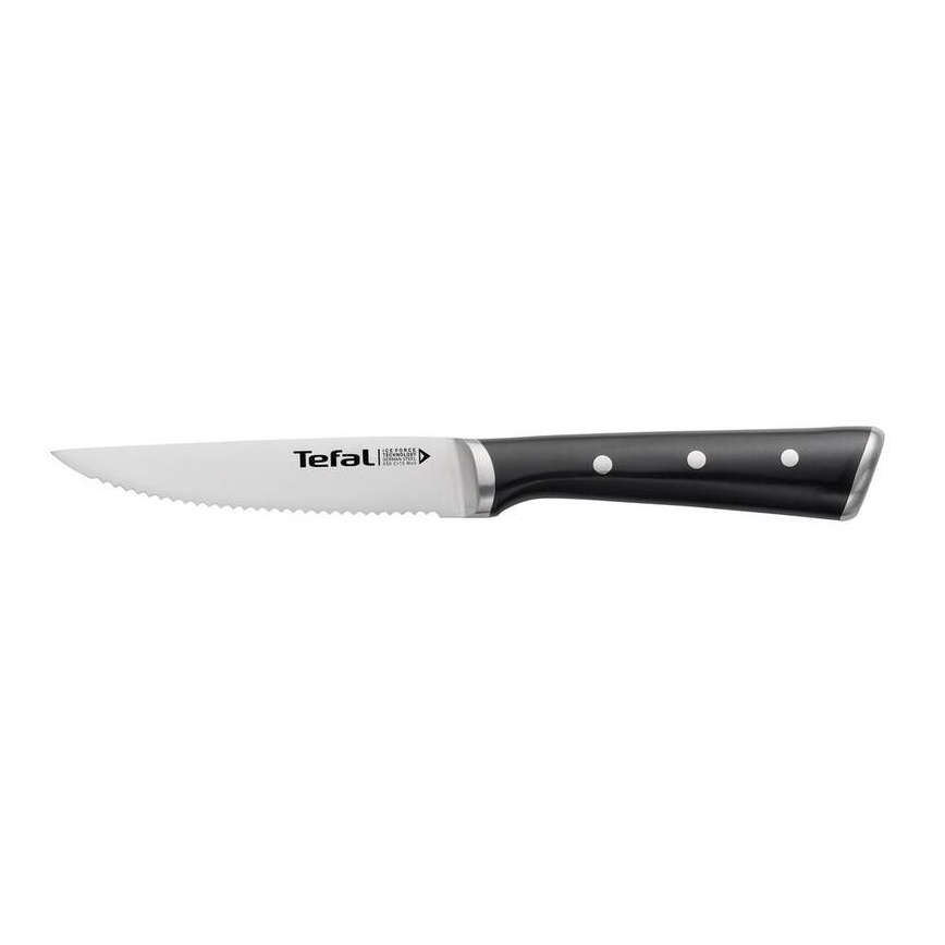 Tefal - Set med rostfria stekknivar ICE FORCE 11 cm polerad krom/svart 4 st