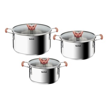 Tefal - Set med 6 kastruller OPTI'SPACE