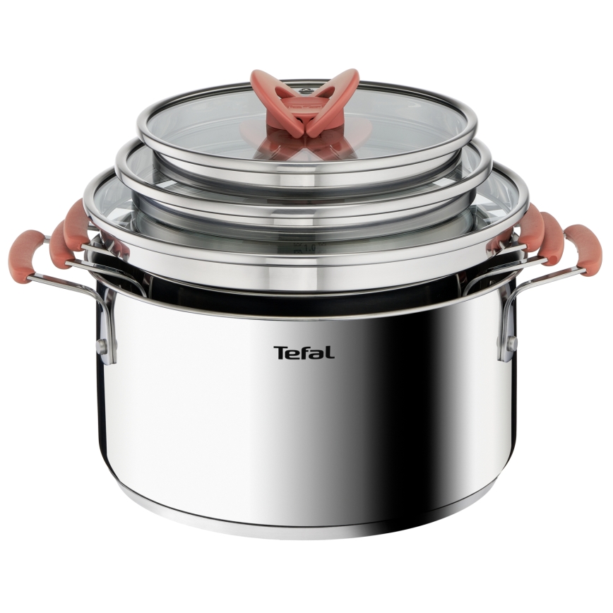 Tefal - Set med 6 kastruller OPTI'SPACE