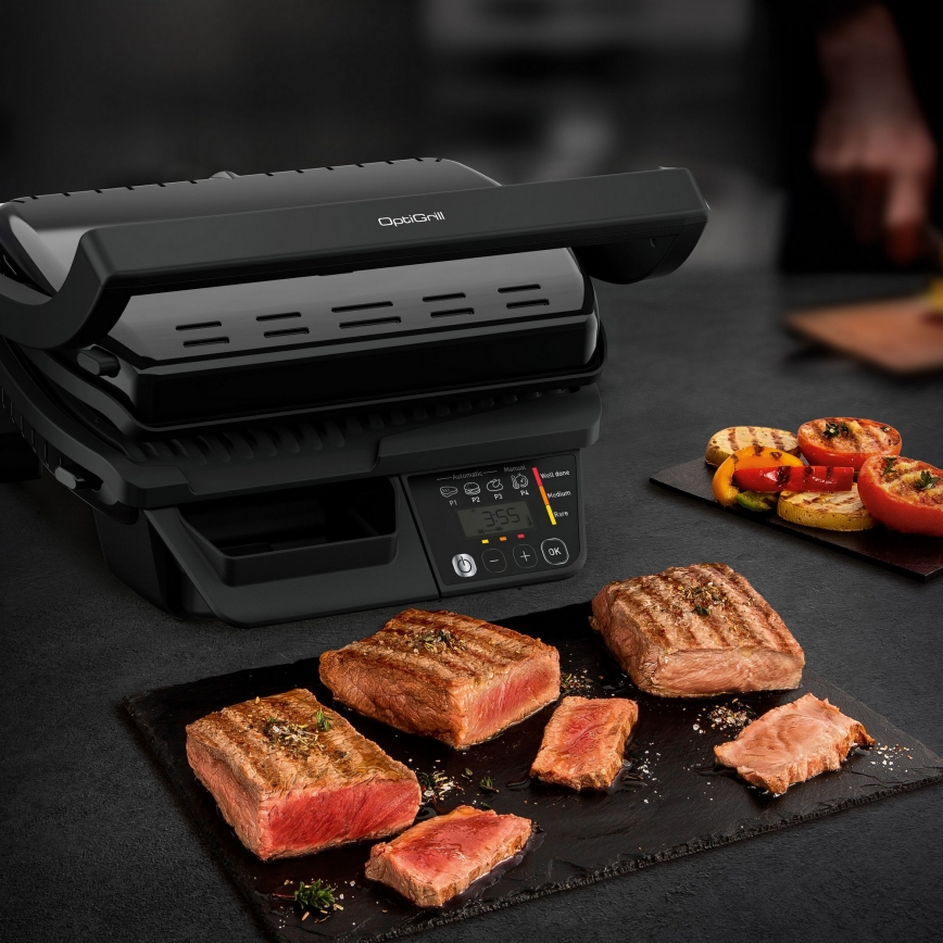 Tefal - Smart elektrisk grill Tefal OPTIGRILL 2000W/230V