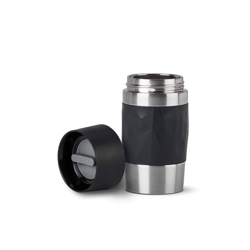 Tefal - Termisk mugg 300 ml COMPACT MUG rostfri/svart