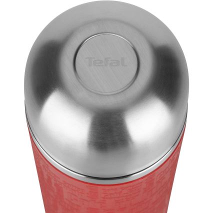 Tefal - Termos med mugg 1 l SENATOR rostfri/röd