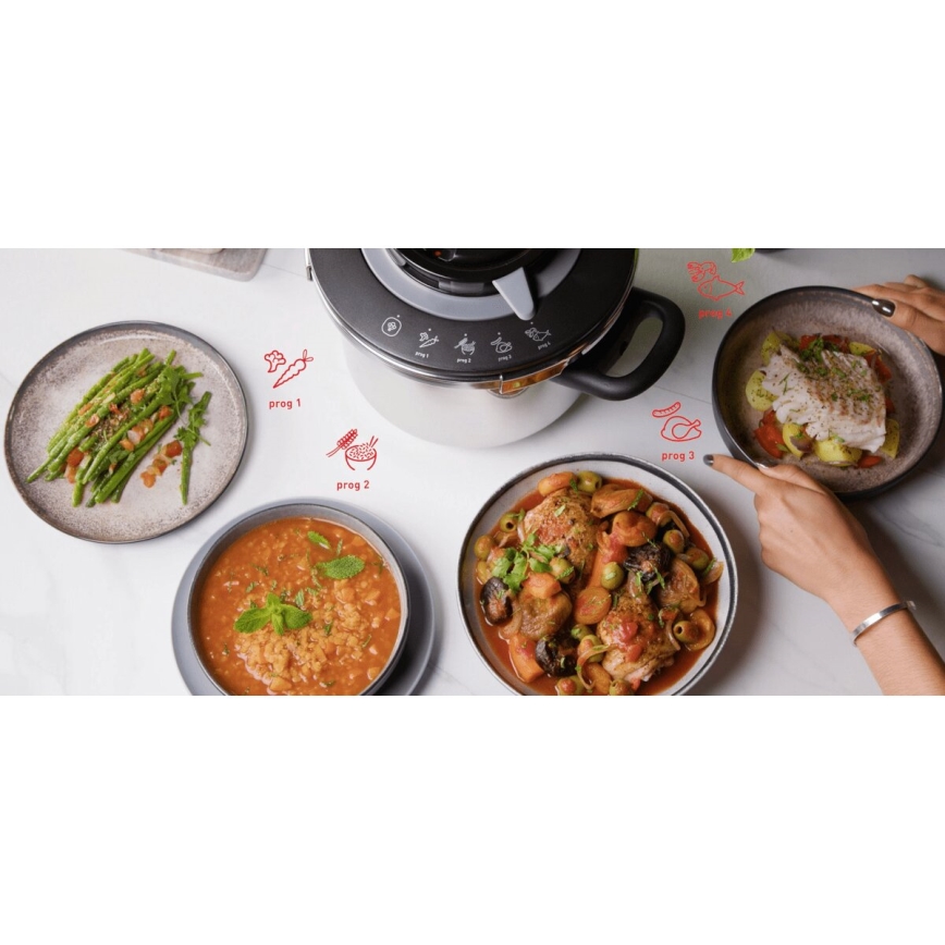 Tefal - Tryckkokare 6 l CLIPSO+ CHEF rostfritt stål