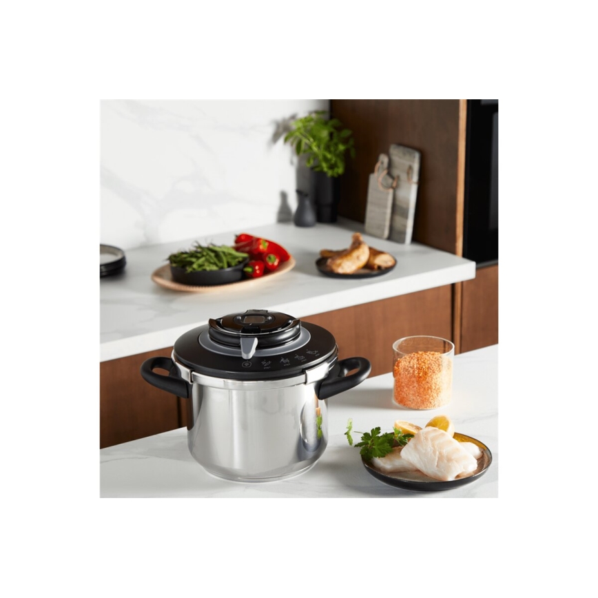 Tefal - Tryckkokare 6 l CLIPSO+ CHEF rostfritt stål