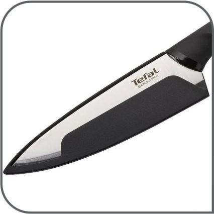 Tefal - Universal kniv i rostfritt stål COMFORT 12 cm skinande krom/svart