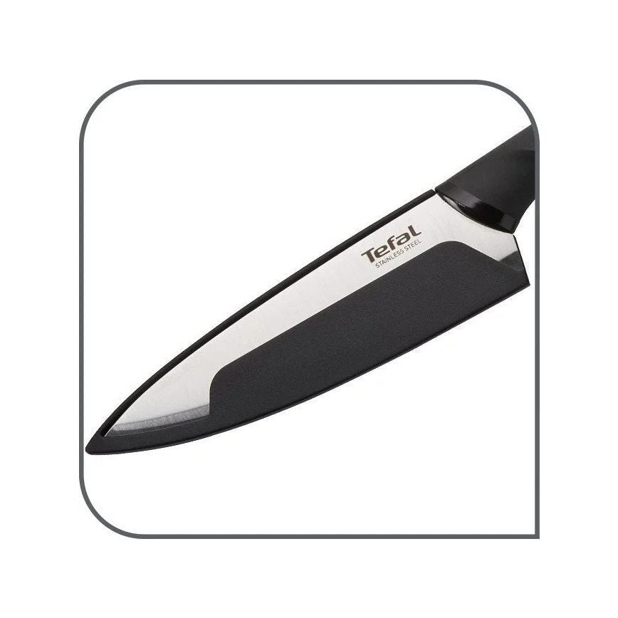Tefal - Universal kniv i rostfritt stål COMFORT 12 cm skinande krom/svart