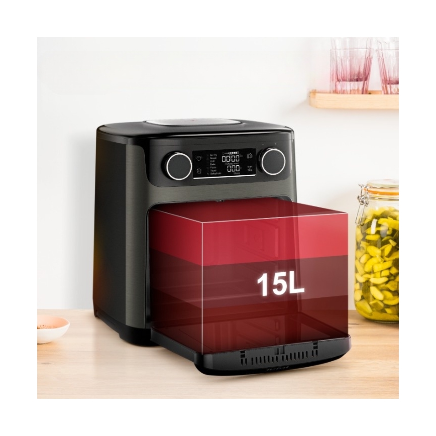 Tefal - Varmluftsfritös 15 l EASY FRY 9 i 1 1800W/230V svart