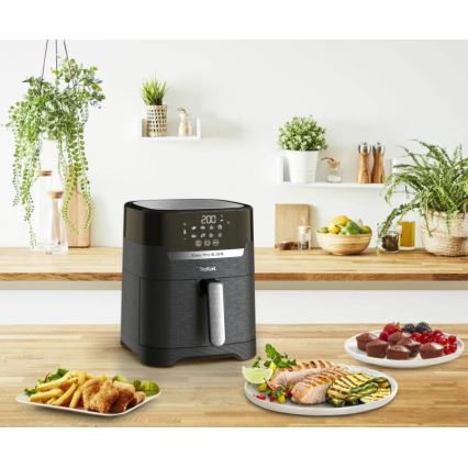 Tefal - Varmluftsfritös 4,2 l EASY FRY&GRILL 2i1 1550W/230V svart