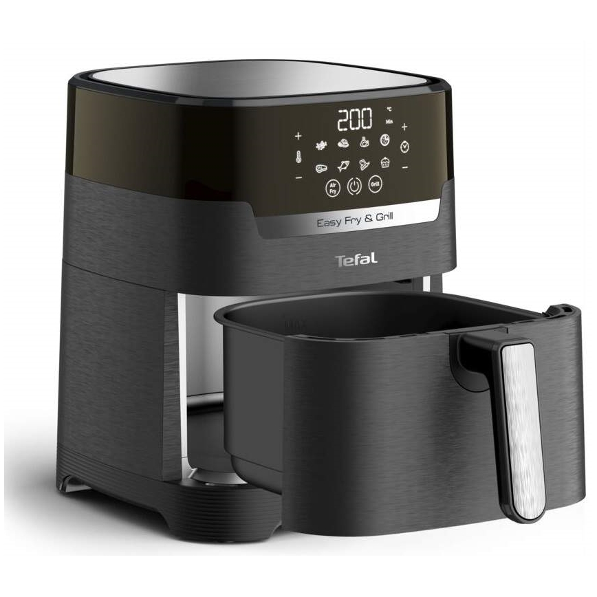 Tefal - Varmluftsfritös 4,2 l EASY FRY&GRILL 2i1 1550W/230V svart