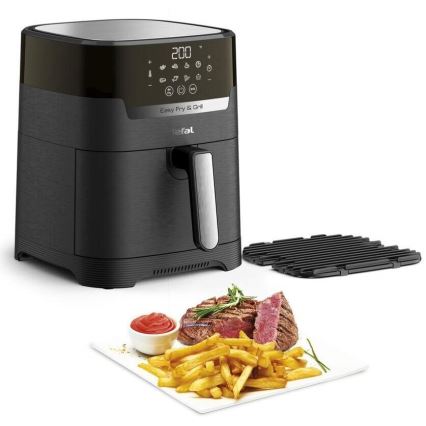 Tefal - Varmluftsfritös 4,2 l EASY FRY&GRILL 2i1 1550W/230V svart