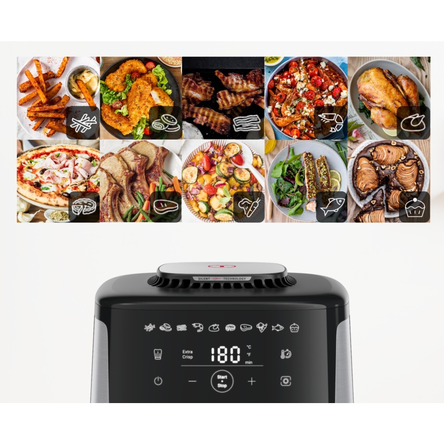 Tefal - Varmluftsfritös 5 l EASY FRY SILENCE 10 i 1 1400-1670W/230V