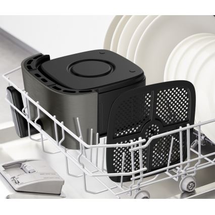 Tefal - Varmluftsfritös 5 l EASY FRY SILENCE COAL 1400-1670W/230V