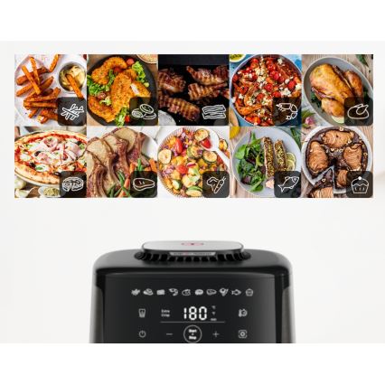 Tefal - Varmluftsfritös 5 l EASY FRY SILENCE COAL 1400-1670W/230V