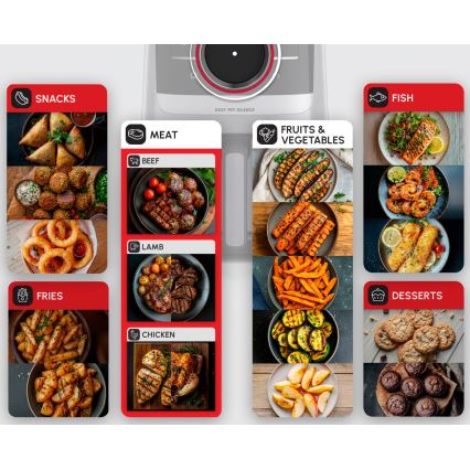 Tefal - Varmluftsfritös 5 l EASY FRY SILENCE SMART 1400-1670W/230V