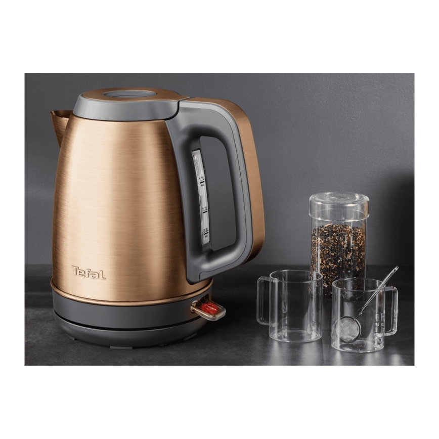 Tefal - Vattenkokare COPPERTINTO 1,7 l 2400W/230V