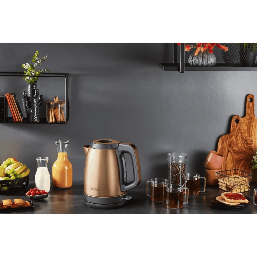 Tefal - Vattenkokare COPPERTINTO 1,7 l 2400W/230V
