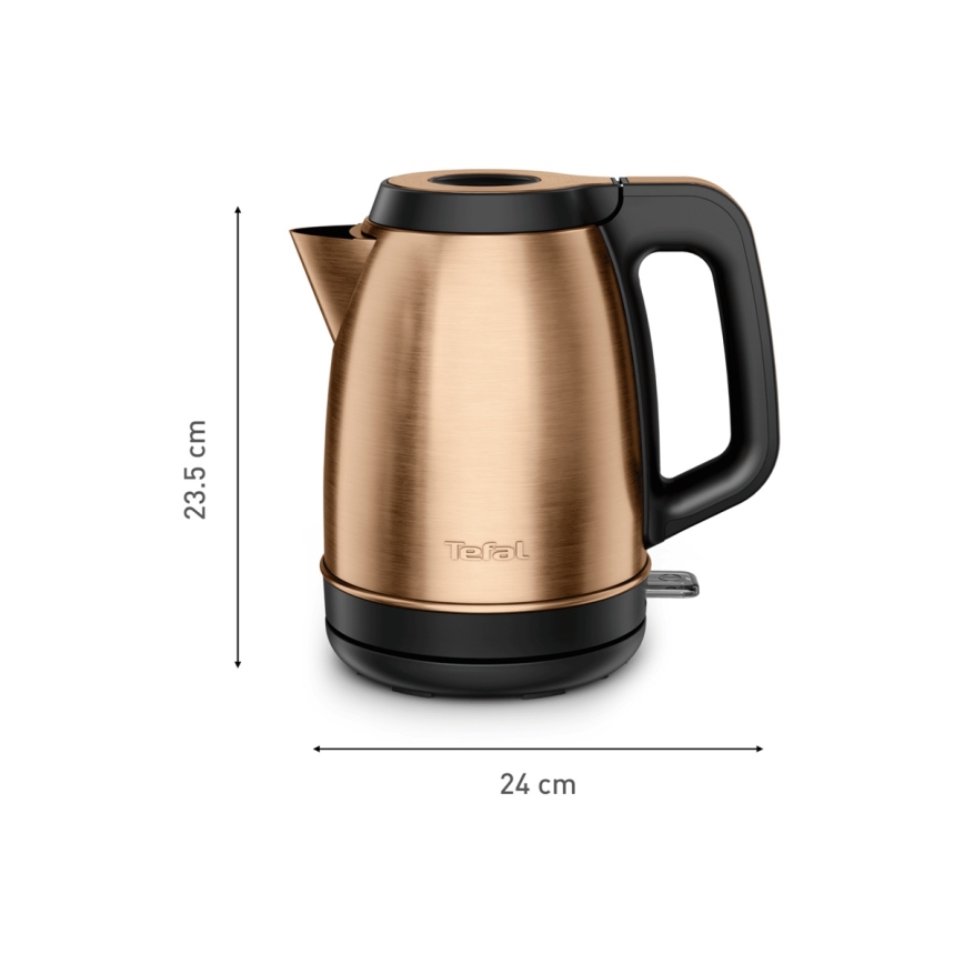 Tefal - Vattenkokare COPPERTINTO 1,7 l 2400W/230V