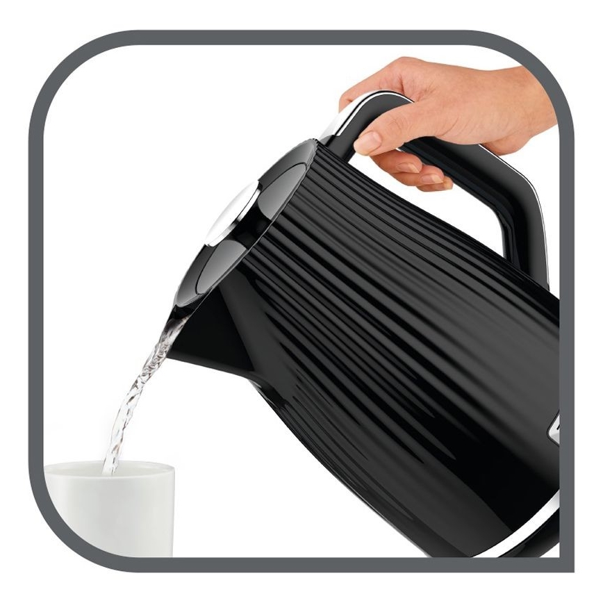 Tefal - Vattenkokare LOFT 1,7 l 2400W/230V svart
