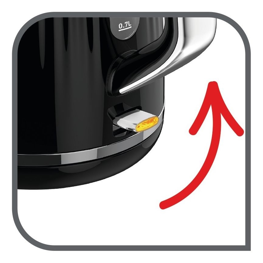 Tefal - Vattenkokare LOFT 1,7 l 2400W/230V svart