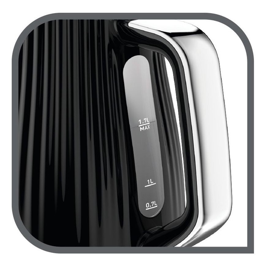 Tefal - Vattenkokare LOFT 1,7 l 2400W/230V svart