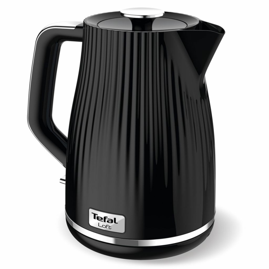Tefal - Vattenkokare LOFT 1,7 l 2400W/230V svart