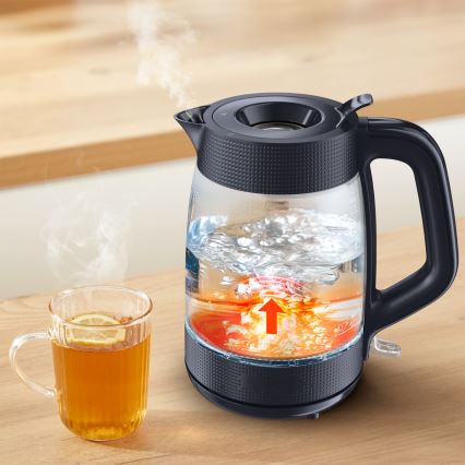 Tefal - Vattenkokare MORNING GLASS 1,7 l 2000 W/230 V