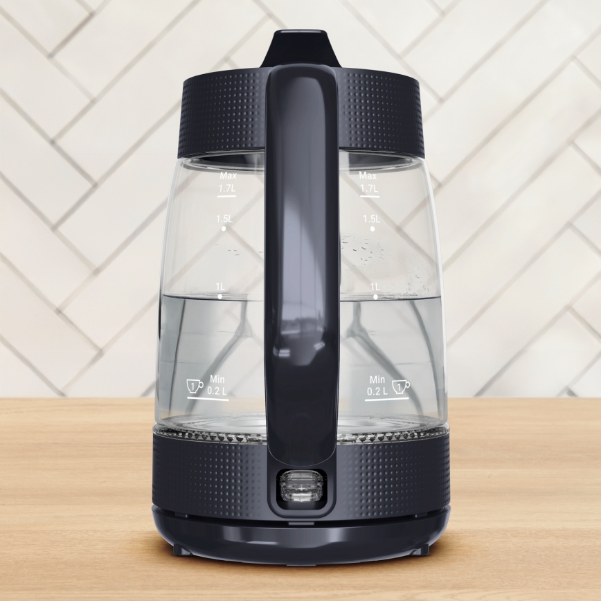Tefal - Vattenkokare MORNING GLASS 1,7 l 2000 W/230 V