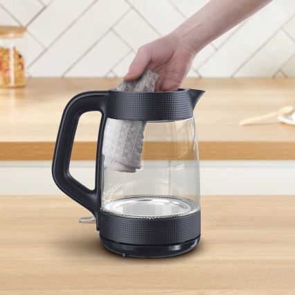 Tefal - Vattenkokare MORNING GLASS 1,7 l 2000 W/230 V