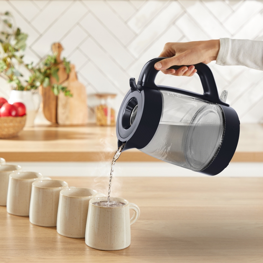 Tefal - Vattenkokare MORNING GLASS 1,7 l 2000 W/230 V