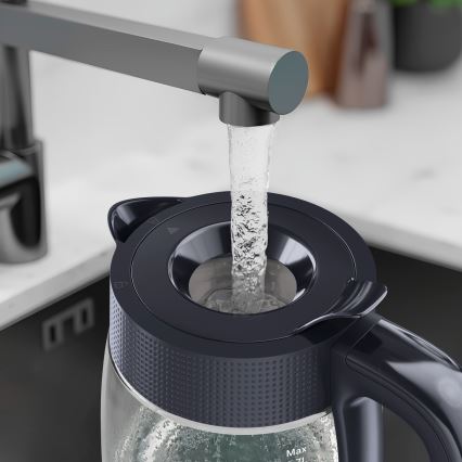 Tefal - Vattenkokare MORNING GLASS 1,7 l 2000 W/230 V