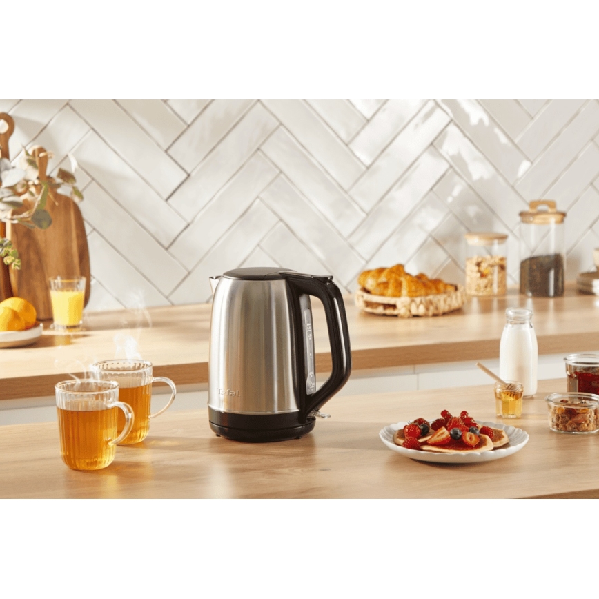 Tefal - Vattenkokare SUBITO 1,7l 2400W/230V rostfri/svart