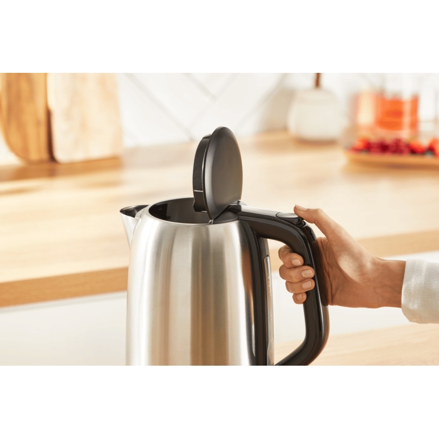 Tefal - Vattenkokare SUBITO 1,7l 2400W/230V rostfri/svart