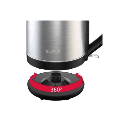 Tefal - Vattenkokare SUBITO 1,7l 2400W/230V rostfri/svart