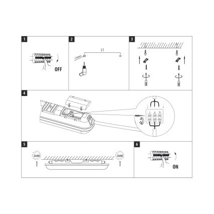 Teknisk LED-lysrörsarmatur LED/36W/230V 4200K 120 cm IP65