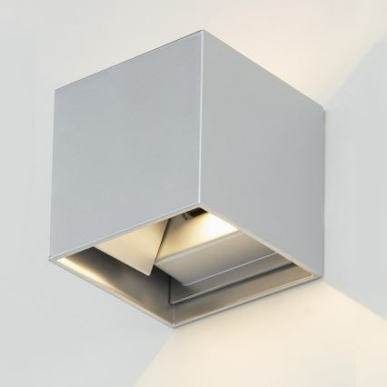 Telefunken 303404TF - LED utomhusväggarmatur LED/7W/230V IP44 silver