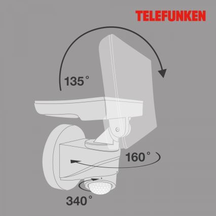 Telefunken 304306TF - LED vägglampa med sensor för utomhusbruk LED/16W/230V IP44 vit
