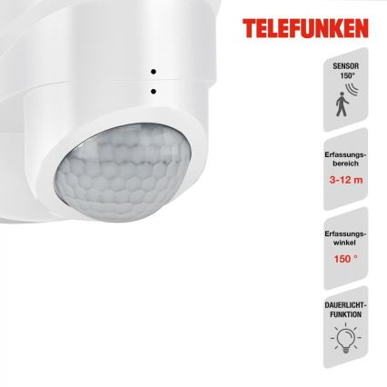 Telefunken 304406TF - LED utomhusväggstrålkastare med sensor LED/20W/230V IP44
