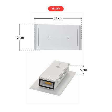 Telefunken 307706TF - LED vägglampa för utomhusbruk 2xLED/3W/230V IP44 vit