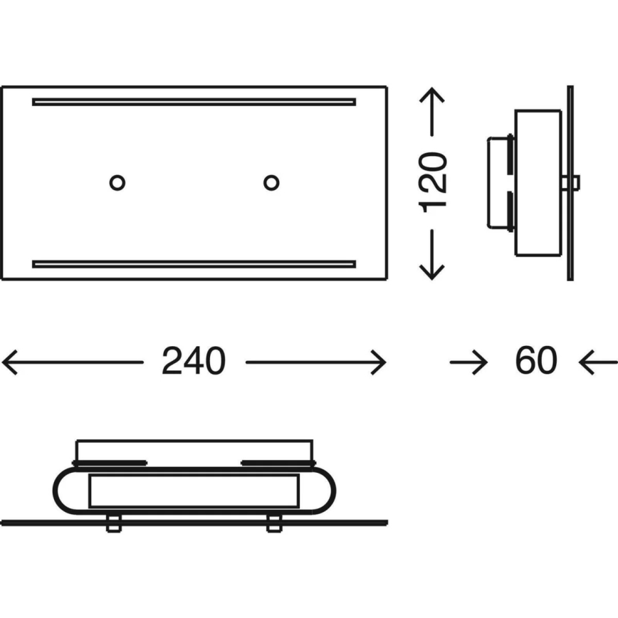 Telefunken 307804TF - LED vägglampa för utomhusbruk 2xLED/3,5W/230V IP44 silver