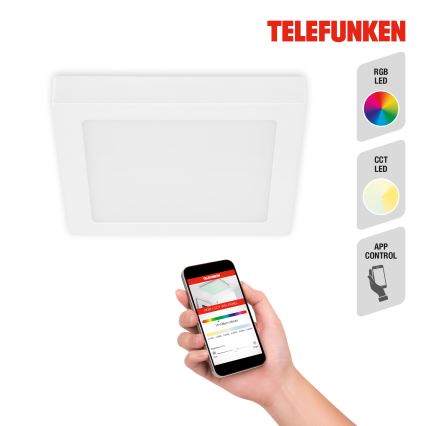 Telefunken 309606TF - LED RGBW Dimbar taklampa LED/18W/230V 2700-6500K Wi-Fi Tuya
