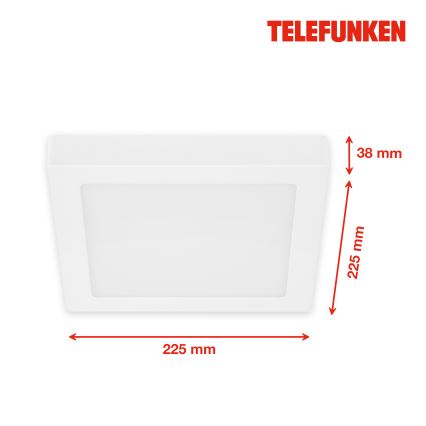 Telefunken 309606TF - LED RGBW Dimbar taklampa LED/18W/230V 2700-6500K Wi-Fi Tuya