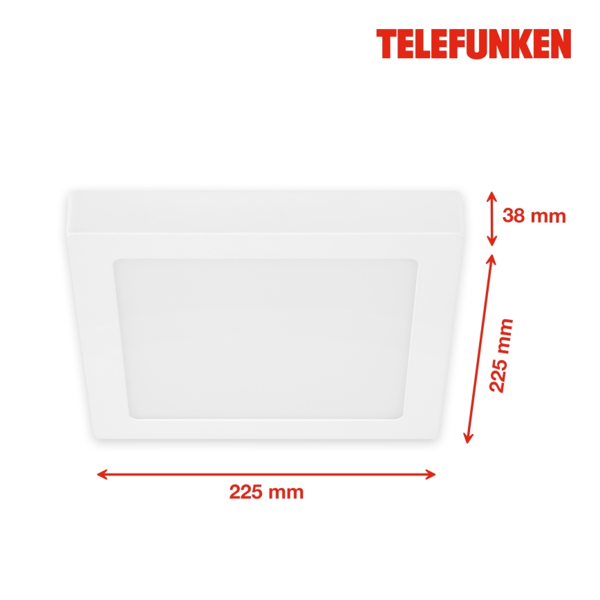 Telefunken 309606TF - LED RGBW Dimbar taklampa LED/18W/230V 2700-6500K Wi-Fi Tuya