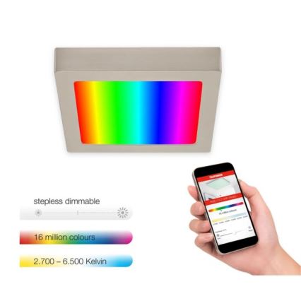 Telefunken 311002TF - LED RGBW Dimbar taklampa LED/12W/230V 2700-6500K Wi-Fi Tuya