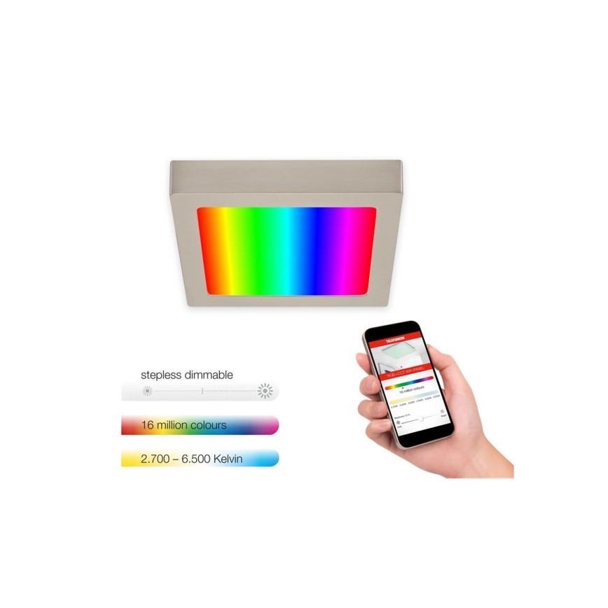 Telefunken 311002TF - LED RGBW Dimbar taklampa LED/12W/230V 2700-6500K Wi-Fi Tuya