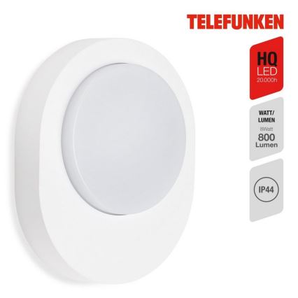 Telefunken 312006TF - LED vägglampa för utomhusbruk LED/8W/230V IP44 vit