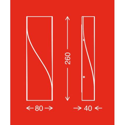 Telefunken 312704TF - LED vägglampa för utomhusbruk 2xLED/5,5W/230V IP44 silver