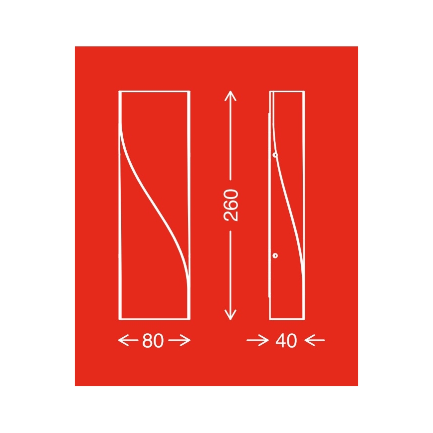 Telefunken 312704TF - LED vägglampa för utomhusbruk 2xLED/5,5W/230V IP44 silver