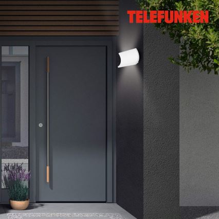 Telefunken 312806TF - LED vägglampa för utomhusbruk 2xLED/6W/230V IP44 vit