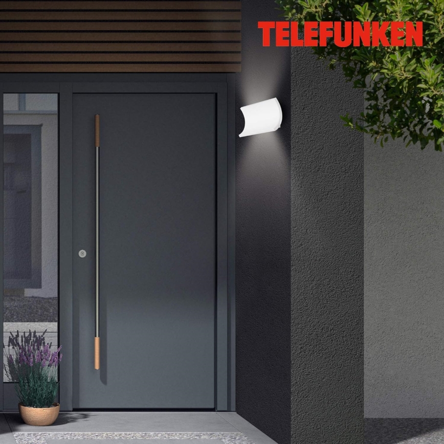 Telefunken 312806TF - LED vägglampa för utomhusbruk 2xLED/6W/230V IP44 vit