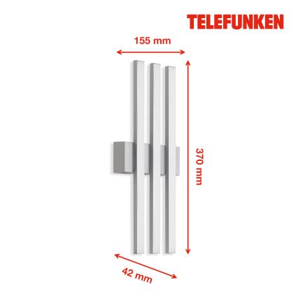 Telefunken 313104TF - LED vägglampa för utomhusbruk 3xLED/4W/230V IP44